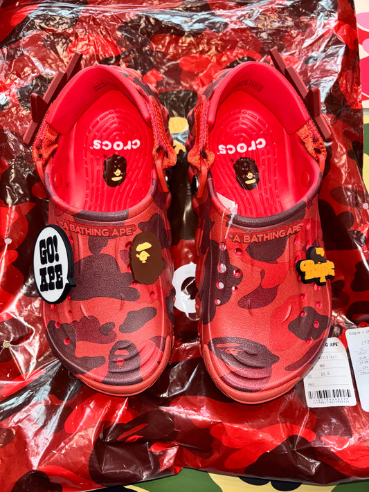 BAPE CROCS “RED”