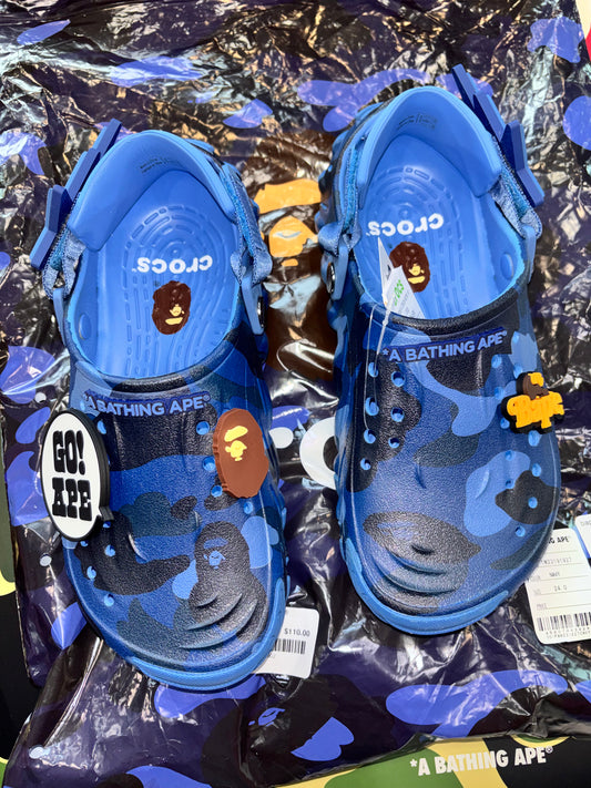 BAPE CROCS “BLUE”